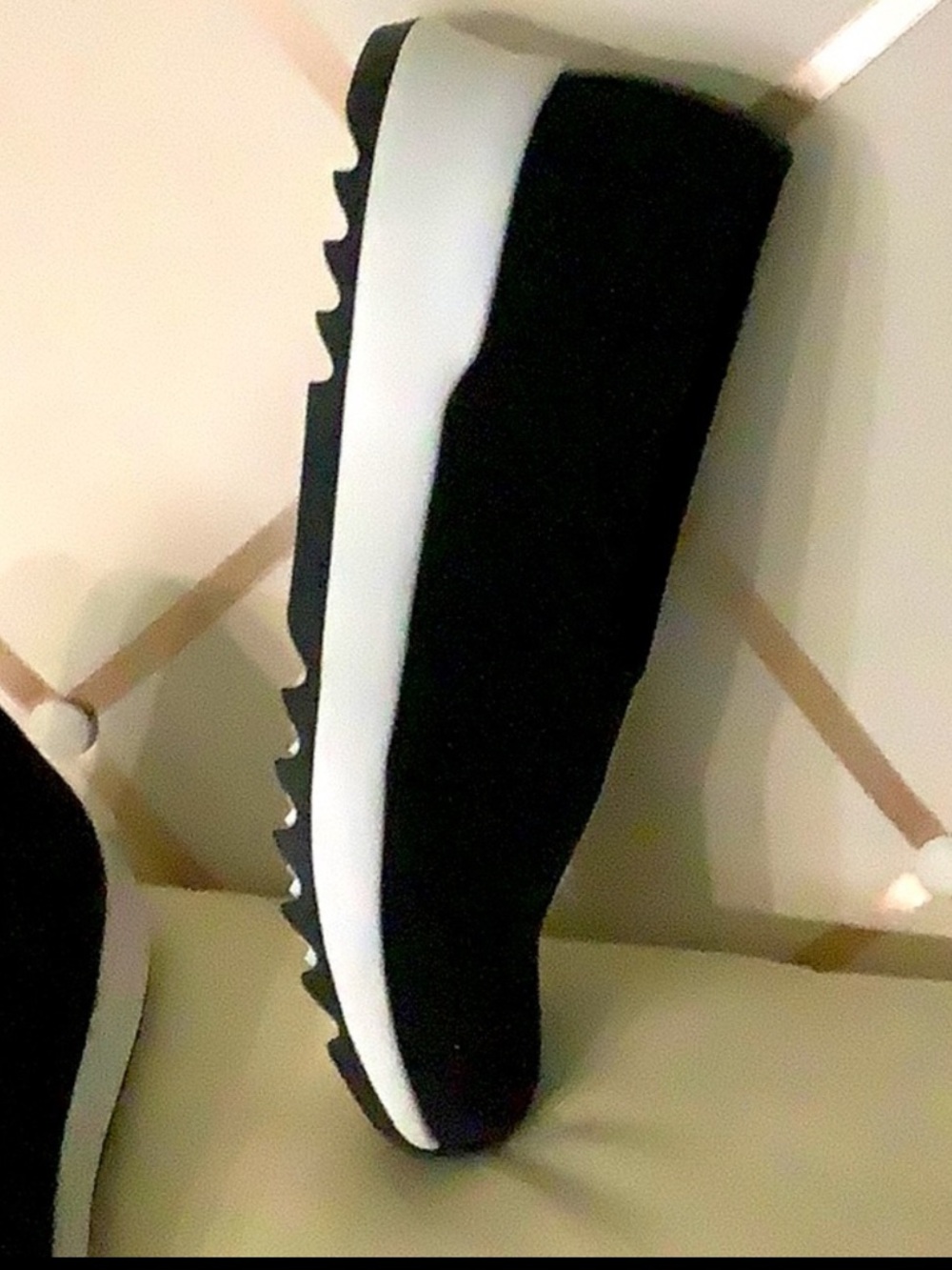Eileen Fisher Black and White Platform Athletic Sneakers